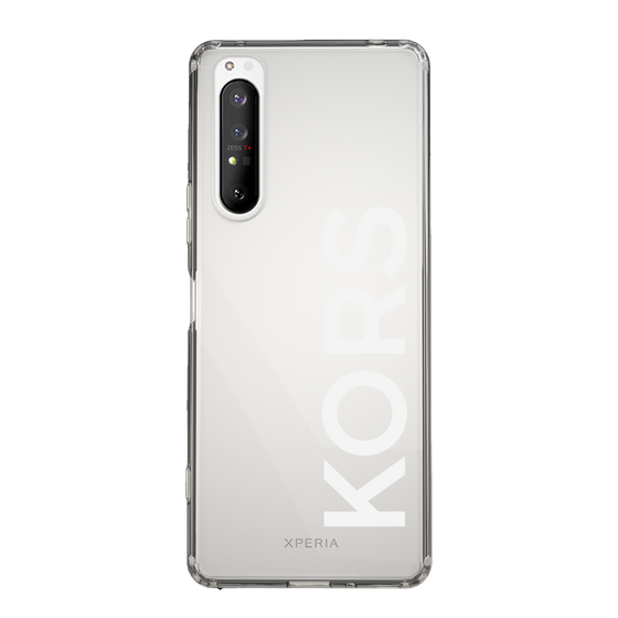 スリムプロテクションケース［ MICHAEL KORS - Logo - White ］