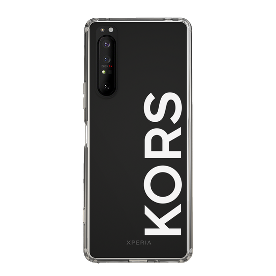 スリムプロテクションケース［ MICHAEL KORS - Logo - White ］