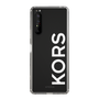 スリムプロテクションケース［ MICHAEL KORS - Logo - White ］
