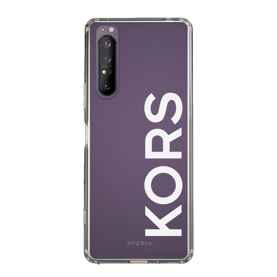 スリムプロテクションケース［ MICHAEL KORS - Logo - White ］