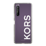 スリムプロテクションケース［ MICHAEL KORS - Logo - White ］