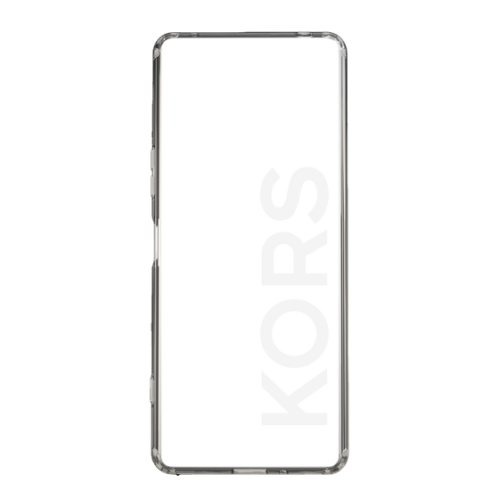 スリムプロテクションケース［ MICHAEL KORS - Logo - White ］