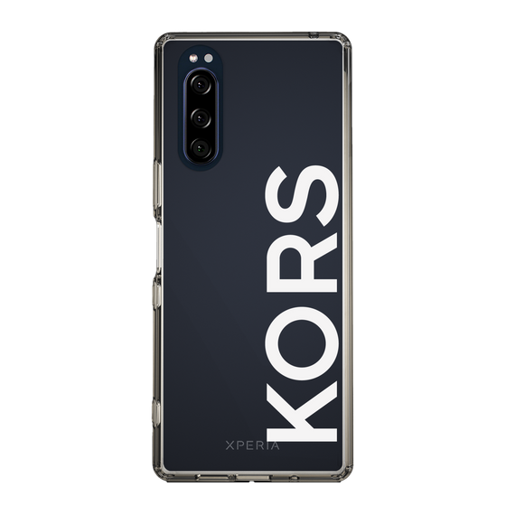 スリムプロテクションケース［ MICHAEL KORS - Logo - White ］