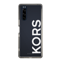 スリムプロテクションケース［ MICHAEL KORS - Logo - White ］