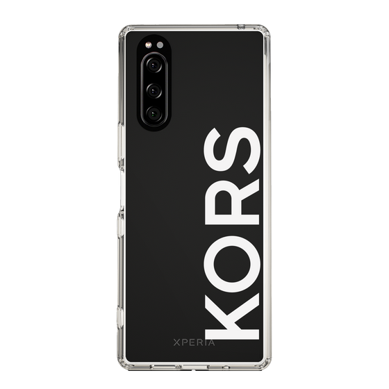 スリムプロテクションケース［ MICHAEL KORS - Logo - White ］