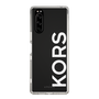 スリムプロテクションケース［ MICHAEL KORS - Logo - White ］