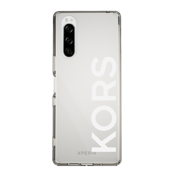 スリムプロテクションケース［ MICHAEL KORS - Logo - White ］