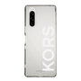 スリムプロテクションケース［ MICHAEL KORS - Logo - White ］