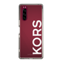 スリムプロテクションケース［ MICHAEL KORS - Logo - White ］