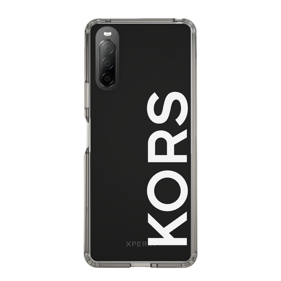 スリムプロテクションケース［ MICHAEL KORS - Logo - White ］