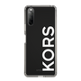 スリムプロテクションケース［ MICHAEL KORS - Logo - White ］