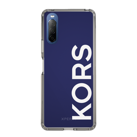 スリムプロテクションケース［ MICHAEL KORS - Logo - White ］
