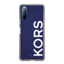 スリムプロテクションケース［ MICHAEL KORS - Logo - White ］
