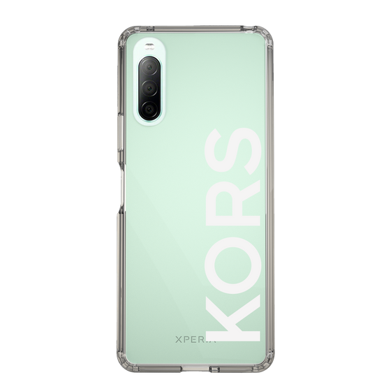 スリムプロテクションケース［ MICHAEL KORS - Logo - White ］