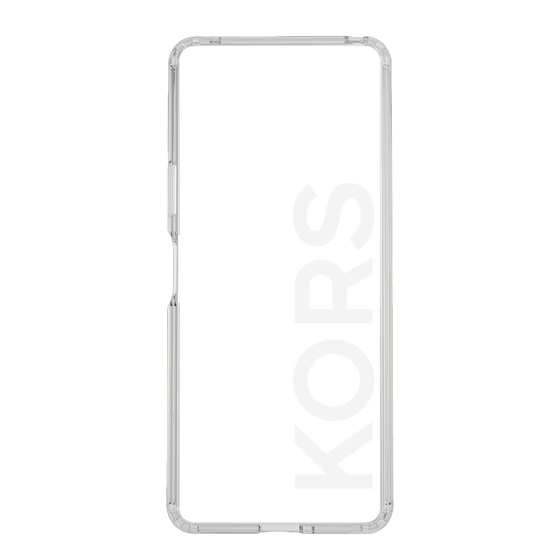 スリムプロテクションケース［ MICHAEL KORS - Logo - White ］