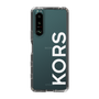 スリムプロテクションケース［ MICHAEL KORS - Logo - White ］