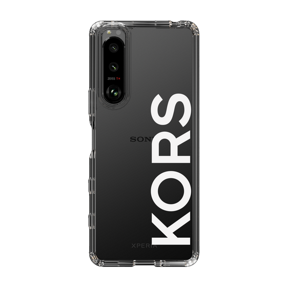 スリムプロテクションケース［ MICHAEL KORS - Logo - White ］