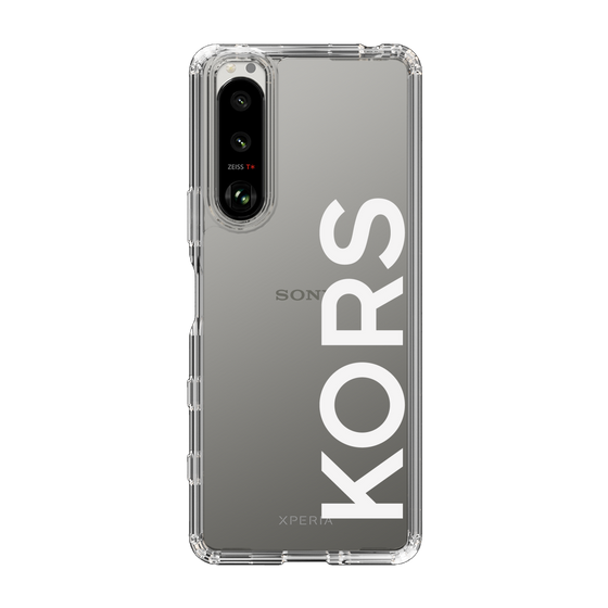スリムプロテクションケース［ MICHAEL KORS - Logo - White ］