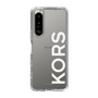 スリムプロテクションケース［ MICHAEL KORS - Logo - White ］