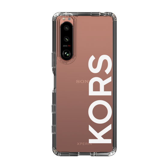 スリムプロテクションケース［ MICHAEL KORS - Logo - White ］