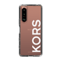 スリムプロテクションケース［ MICHAEL KORS - Logo - White ］