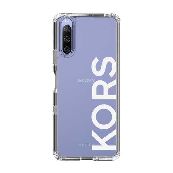 スリムプロテクションケース［ MICHAEL KORS - Logo - White ］