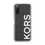 スリムプロテクションケース［ MICHAEL KORS - Logo - White ］