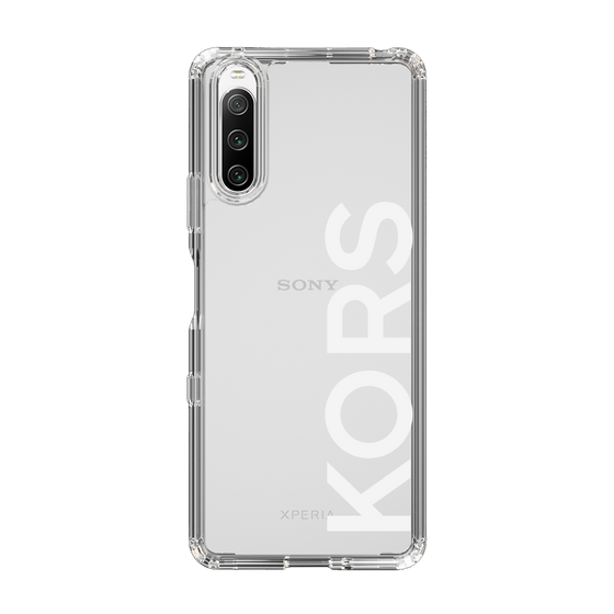 スリムプロテクションケース［ MICHAEL KORS - Logo - White ］