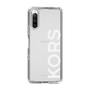 スリムプロテクションケース［ MICHAEL KORS - Logo - White ］