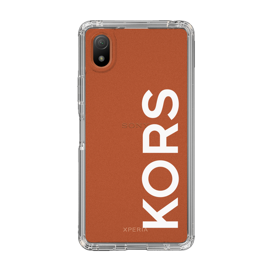 スリムプロテクションケース［ MICHAEL KORS - Logo - White ］