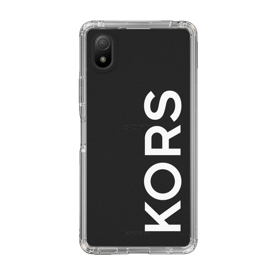 スリムプロテクションケース［ MICHAEL KORS - Logo - White ］