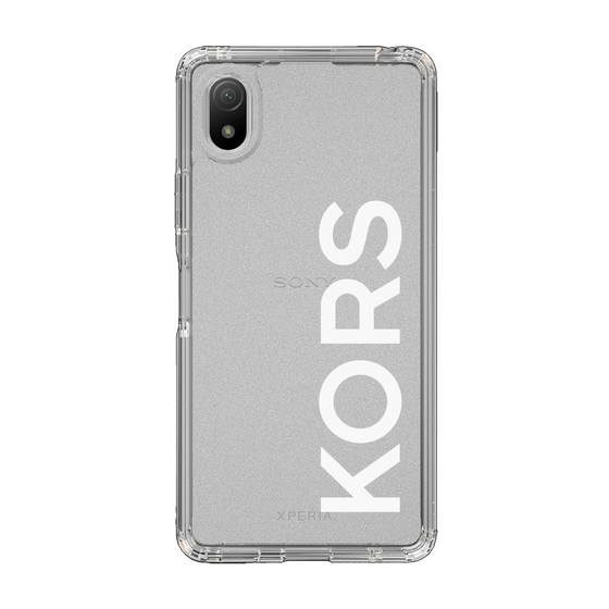 スリムプロテクションケース［ MICHAEL KORS - Logo - White ］