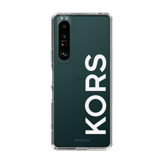 スリムプロテクションケース［ MICHAEL KORS - Logo - White ］