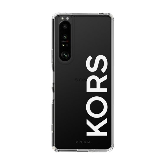 スリムプロテクションケース［ MICHAEL KORS - Logo - White ］