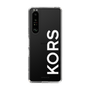 スリムプロテクションケース［ MICHAEL KORS - Logo - White ］
