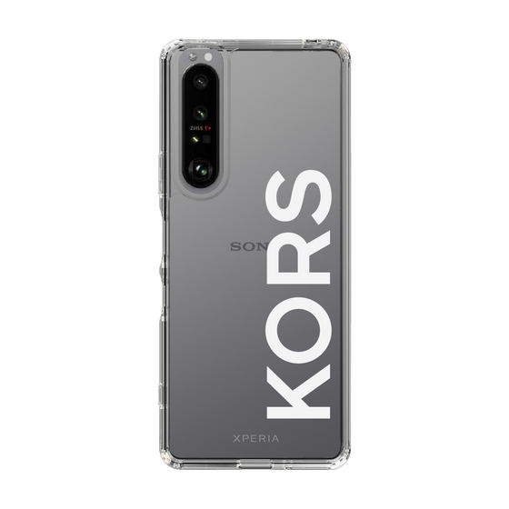 スリムプロテクションケース［ MICHAEL KORS - Logo - White ］