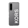 スリムプロテクションケース［ MICHAEL KORS - Logo - White ］