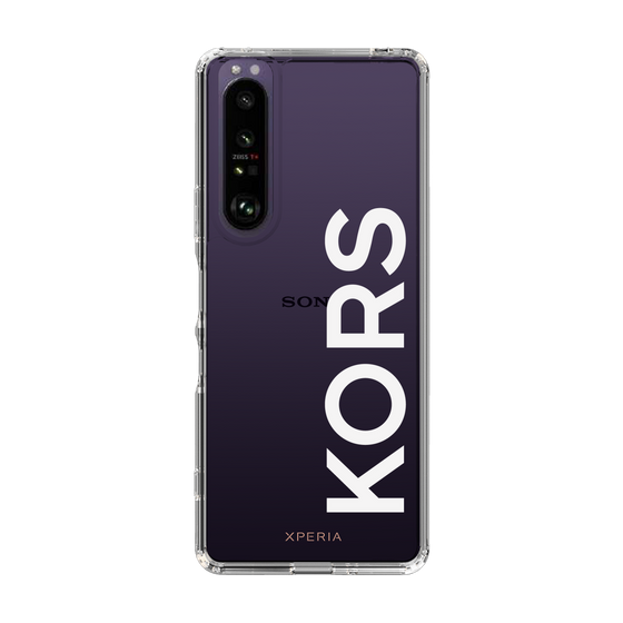 スリムプロテクションケース［ MICHAEL KORS - Logo - White ］
