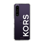 スリムプロテクションケース［ MICHAEL KORS - Logo - White ］