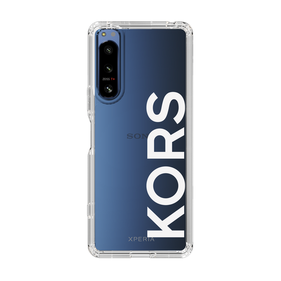 スリムプロテクションケース［ MICHAEL KORS - Logo - White ］