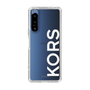 スリムプロテクションケース［ MICHAEL KORS - Logo - White ］