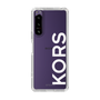 スリムプロテクションケース［ MICHAEL KORS - Logo - White ］