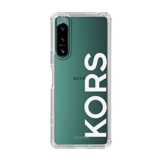スリムプロテクションケース［ MICHAEL KORS - Logo - White ］