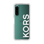 スリムプロテクションケース［ MICHAEL KORS - Logo - White ］