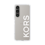 スリムプロテクションケース［ MICHAEL KORS - Logo - White ］