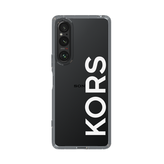 スリムプロテクションケース［ MICHAEL KORS - Logo - White ］