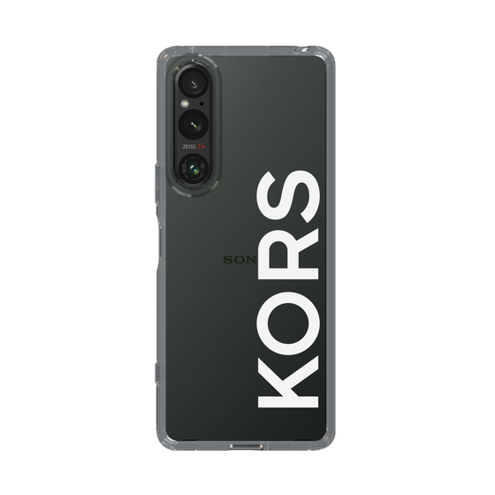 スリムプロテクションケース［ MICHAEL KORS - Logo - White ］