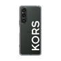スリムプロテクションケース［ MICHAEL KORS - Logo - White ］