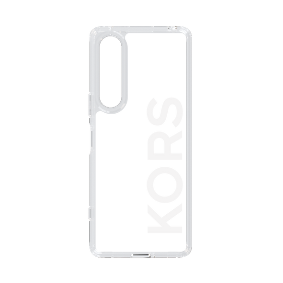 スリムプロテクションケース［ MICHAEL KORS - Logo - White ］