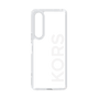 スリムプロテクションケース［ MICHAEL KORS - Logo - White ］